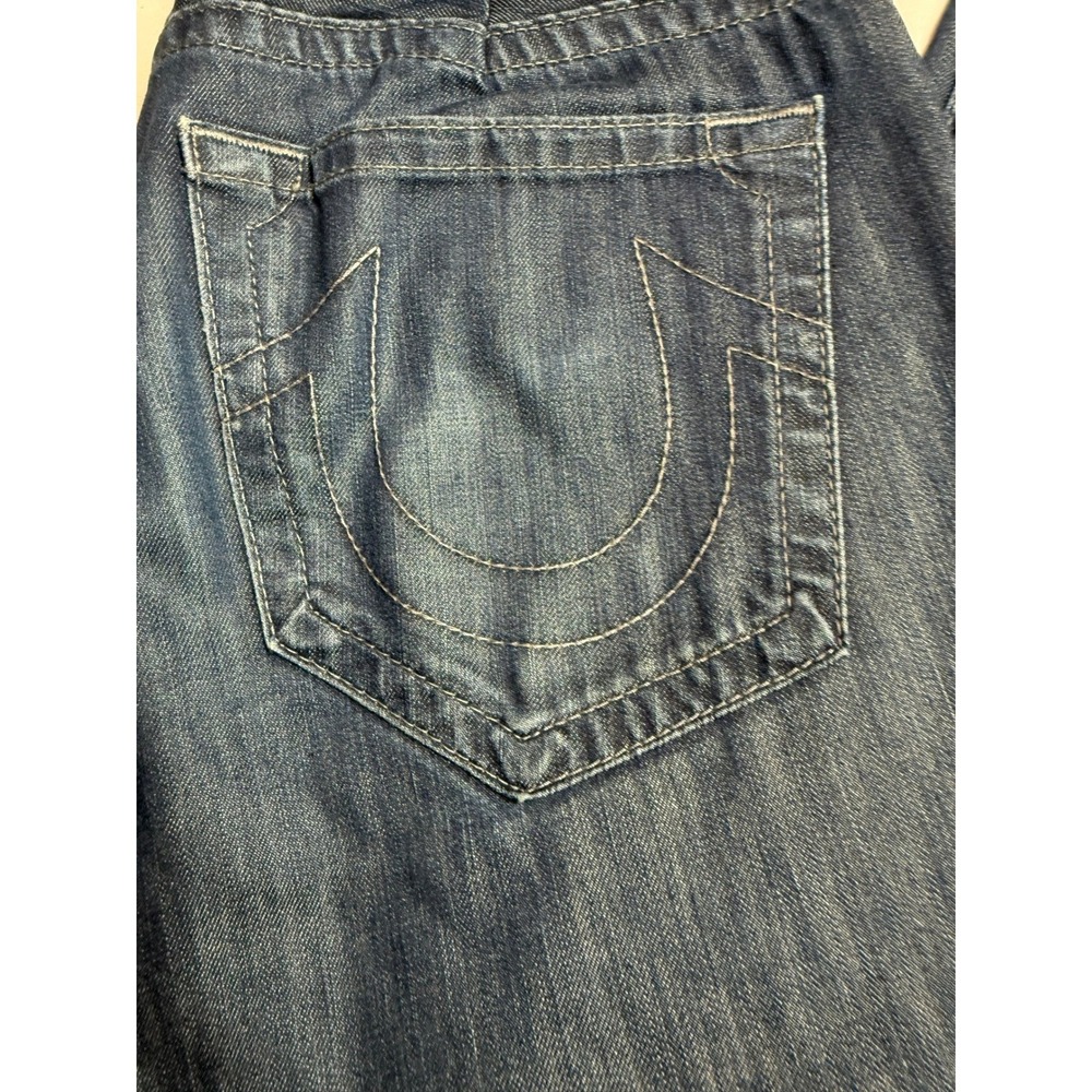 True Religion World Tour Bobby Mens Jeans Size 34x31 Dark Wash Denim - Picture 6 of 9
